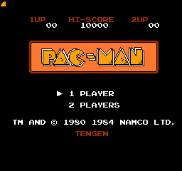Pac-Man (USA) (Tengen) (Unl) Title Screen